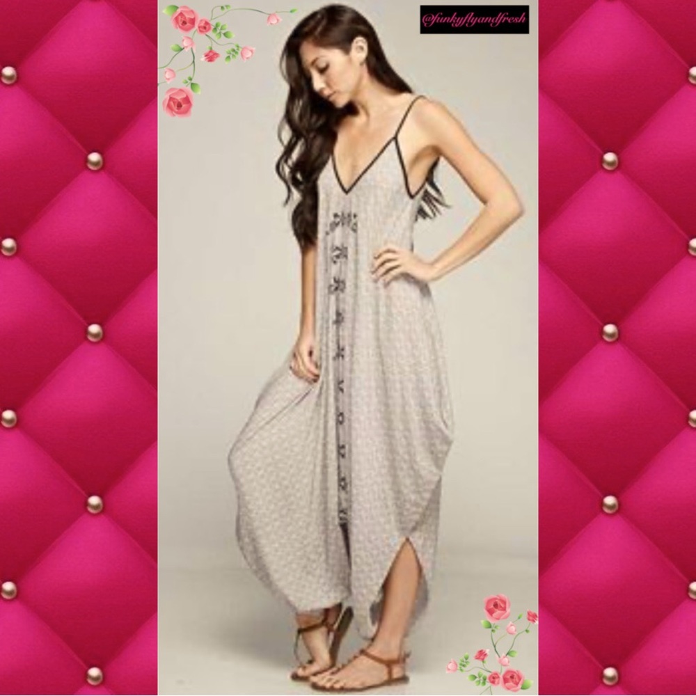 Love Stitch Beige & Black Printed Spaghetti-Strap Jumpsuit Romper